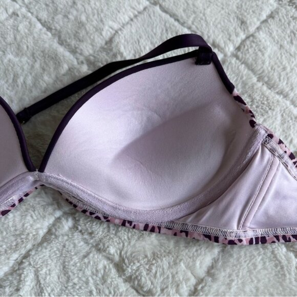 Victoria's Secret | Purple Cheetah "The Angel Convertible" Bikini Top | Size 32C - Picture 9 of 12
